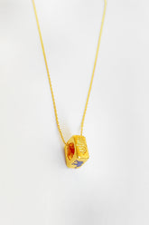Figured Silver Dice Necklace